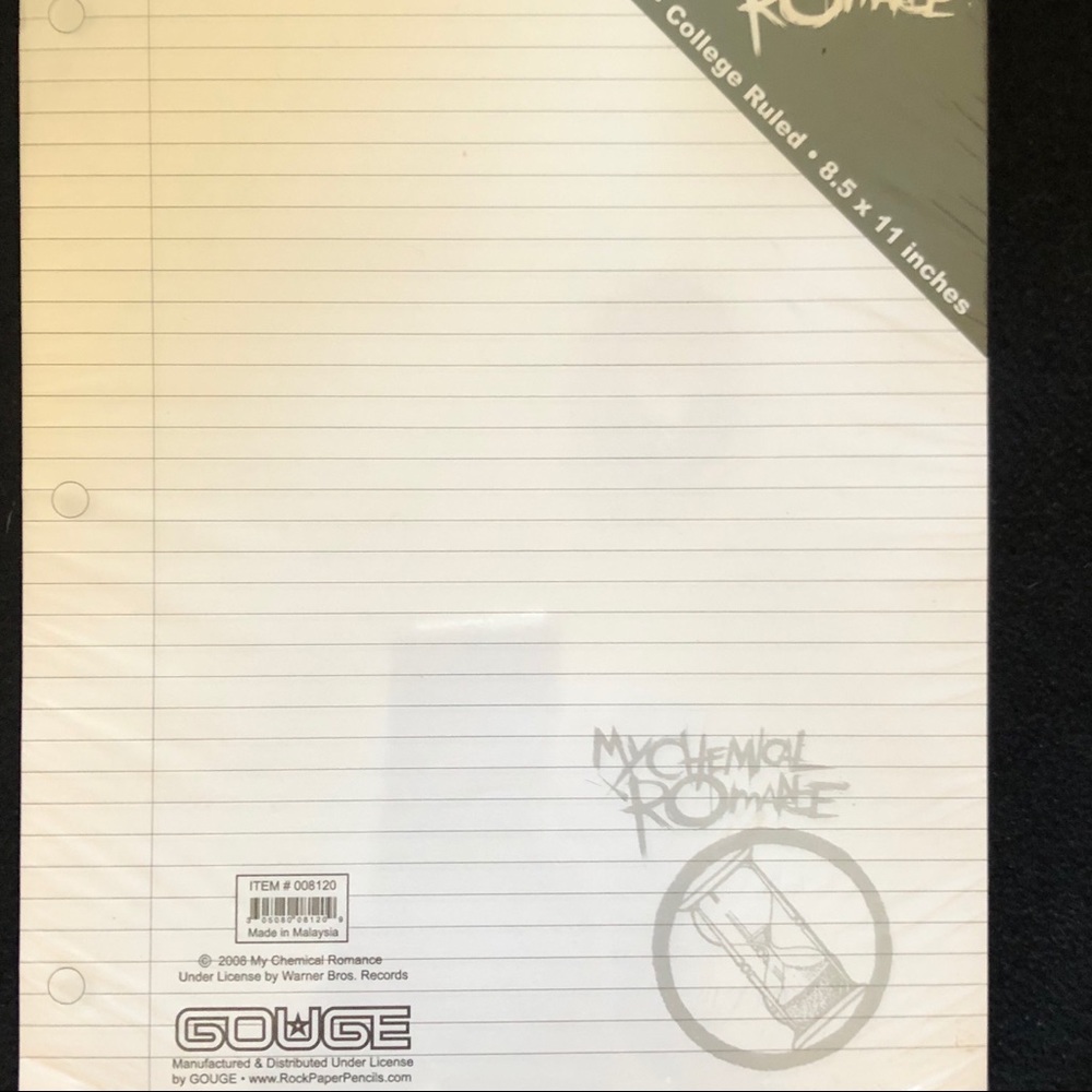 Vintage My Chemical Romance Hourglass Logo Paper